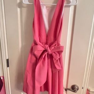 Lauren James Pink Seersucker Dress